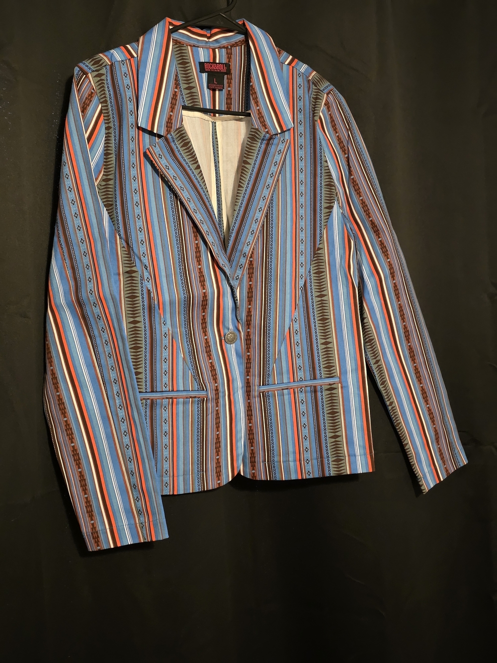 Boden Multicolor Striped Blazer - Blue & Brown